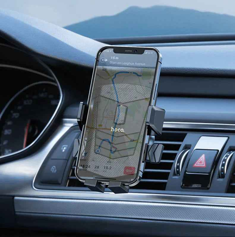 Techplus CA86 car air vent phone holder with strong grip, universal mount, and adjustable design for secure smartphone placement.