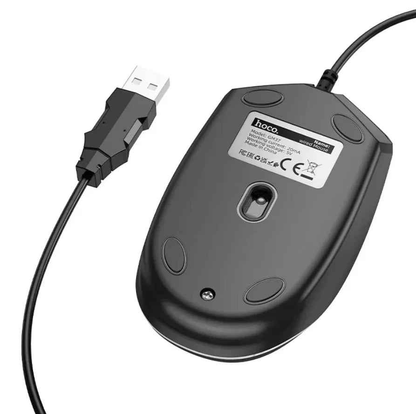Techplus Hoco GM37 RGB wired gaming mouse with 2400 DPI, ergonomic design, and customizable RGB lighting.