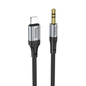 Techplus Hoco Lightning to 3.5mm Aux Cable UPA26, flexible cable with lightning and 3.5mm connectors for audio devices.