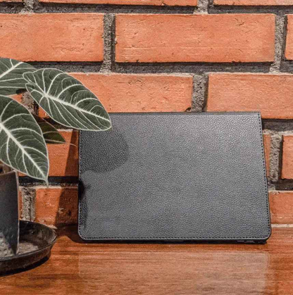 Techplus iPad Air 2 rotating case with 360° protective cover, showcasing the sleek design and adjustable stand feature.