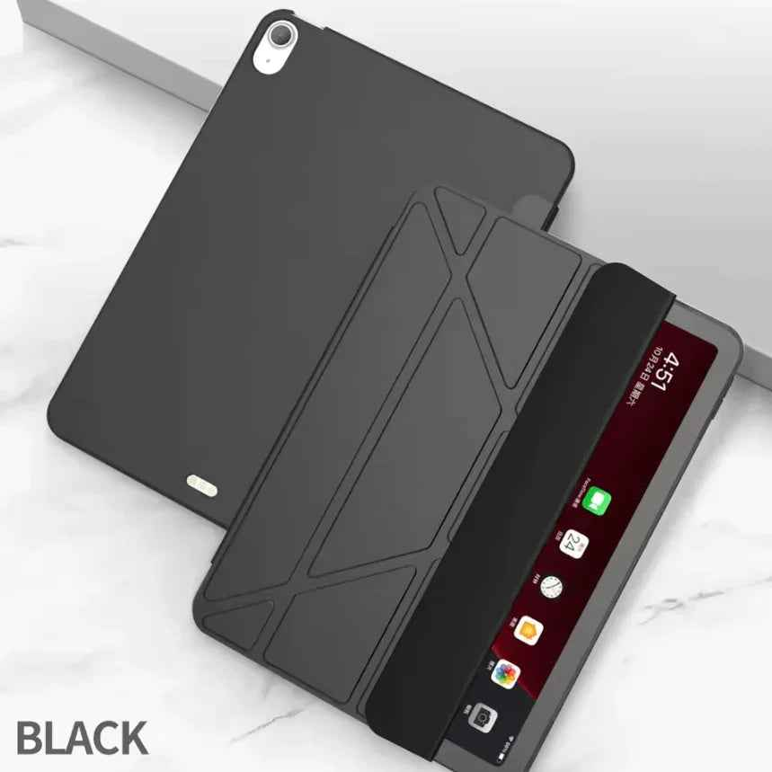 Techplus iPad Air 6 11-inch ultra slim smart case with lightweight trifold design and protective cover in a sleek, modern style.