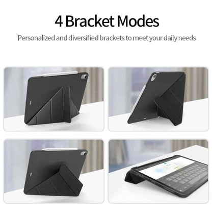 Techplus iPad Air 6 11-inch ultra-slim smart case with lightweight trifold cover, providing stylish protection and versatile viewing angles.