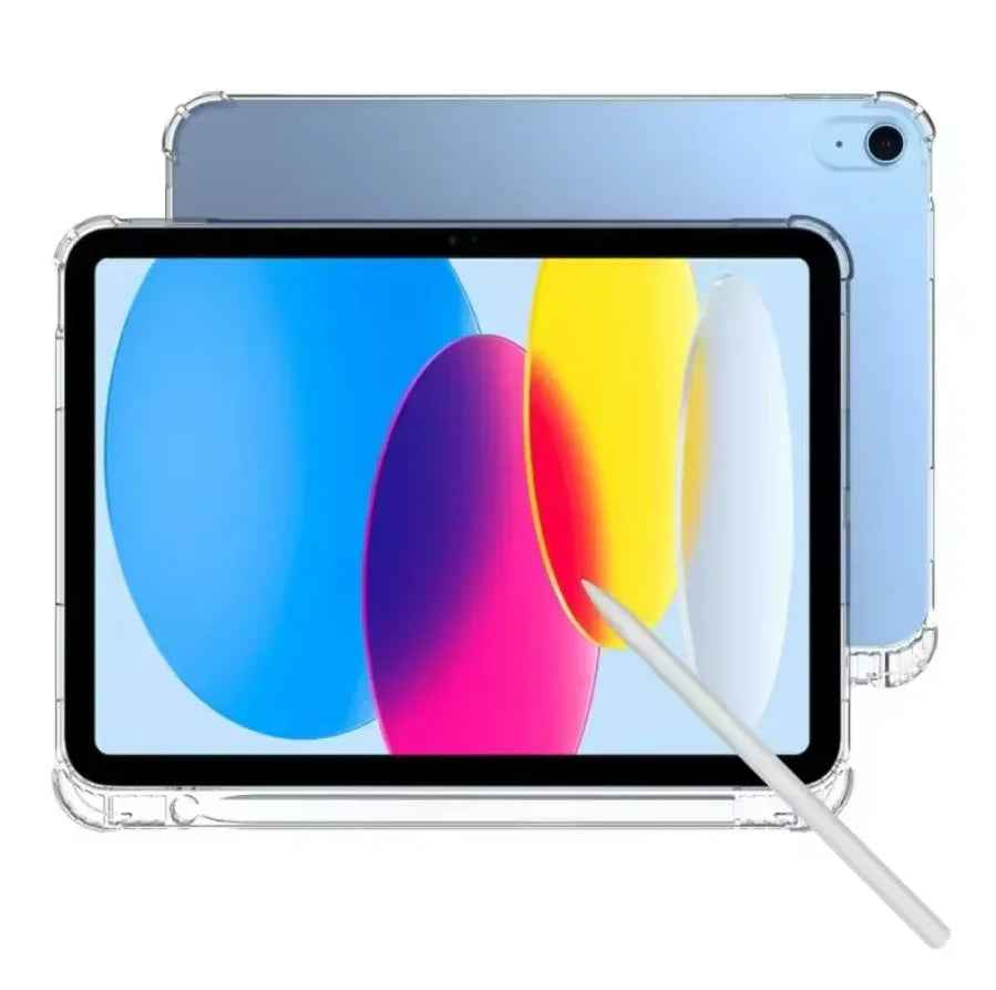 Techplus clear case for iPad Pro 11 1st Gen, slim transparent cover showing the sleek design and protective material.