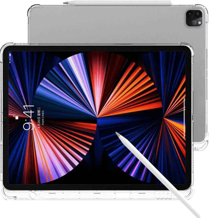 Techplus clear slim cover for iPad Pro 11 3rd Gen 2021, transparent protective case showcasing the device's design.