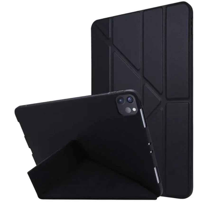 TechPlus iPad Pro 11 3rd Gen 2021 smart case with ultra-slim trifold design and protective cover, shown on white background.