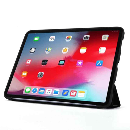 Techplus iPad Pro 11 3rd Gen 2021 smart case, ultra-slim trifold protective cover with stand functionality.