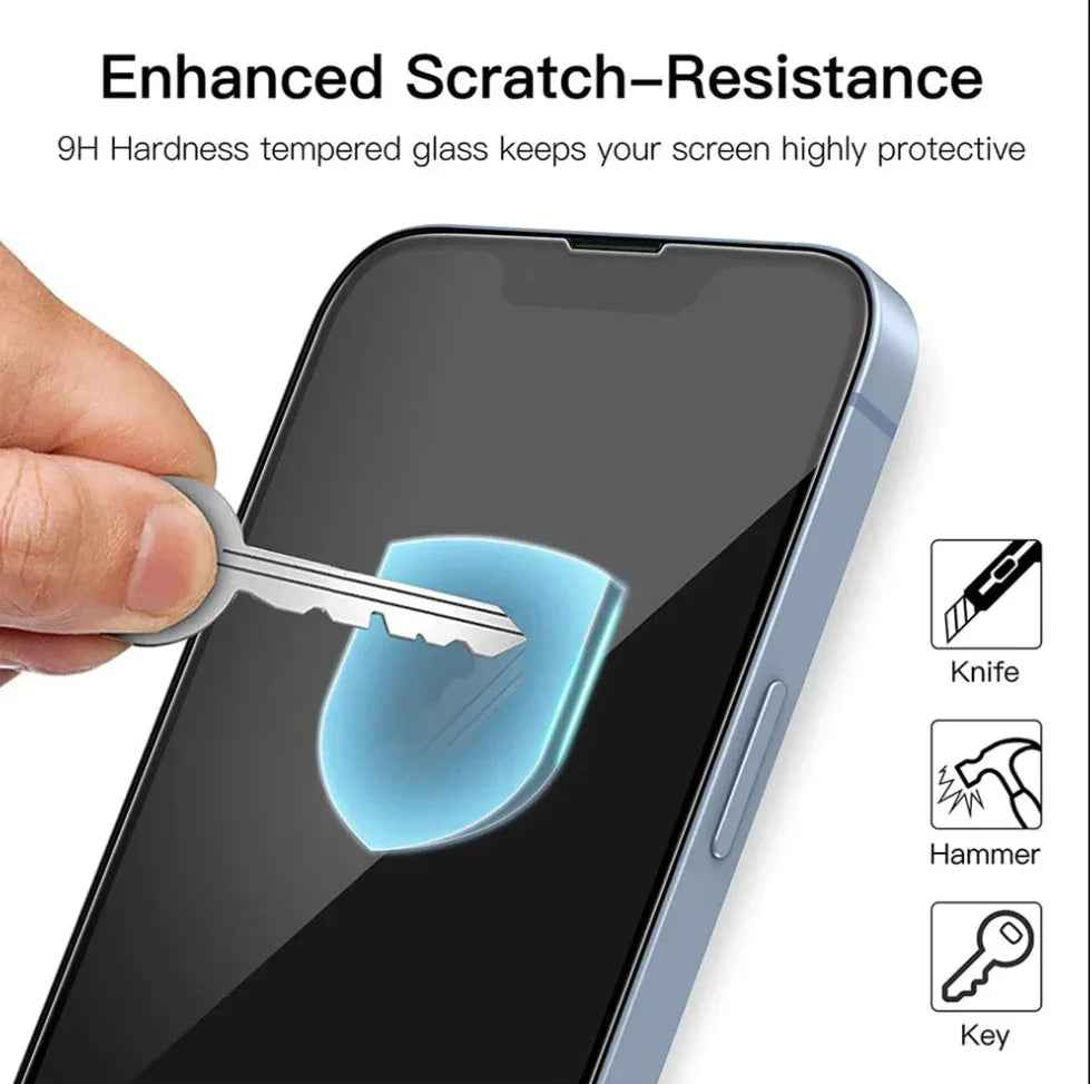 Two TechPlus glass screen protectors for iPhone 12 Pro, clear and durable protection for the device screen.