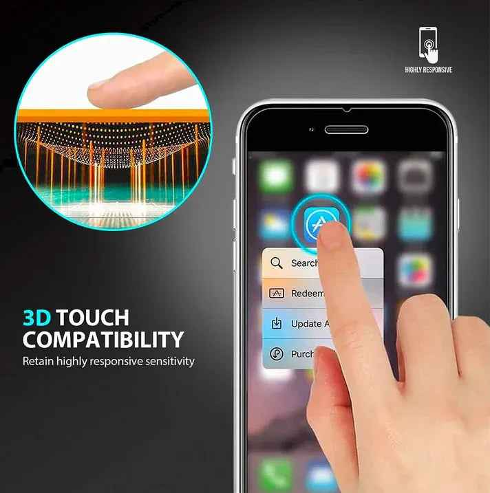 Techplus iPhone 7 Plus glass screen protectors, 2-pack, durable tempered glass shields for screen protection and clarity.