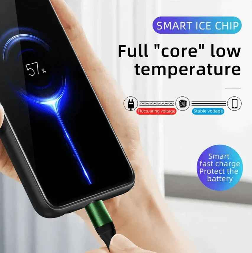 Techplus Micro USB nylon braided cable for fast charging and data sync, with durable, tangle-free design and reinforced connectors.
