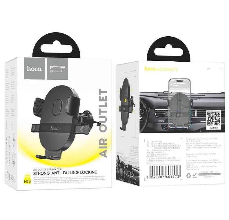 Techplus universal gravity car phone holder with air vent clamp mount, secure auto clamp for smartphones in vehicle.