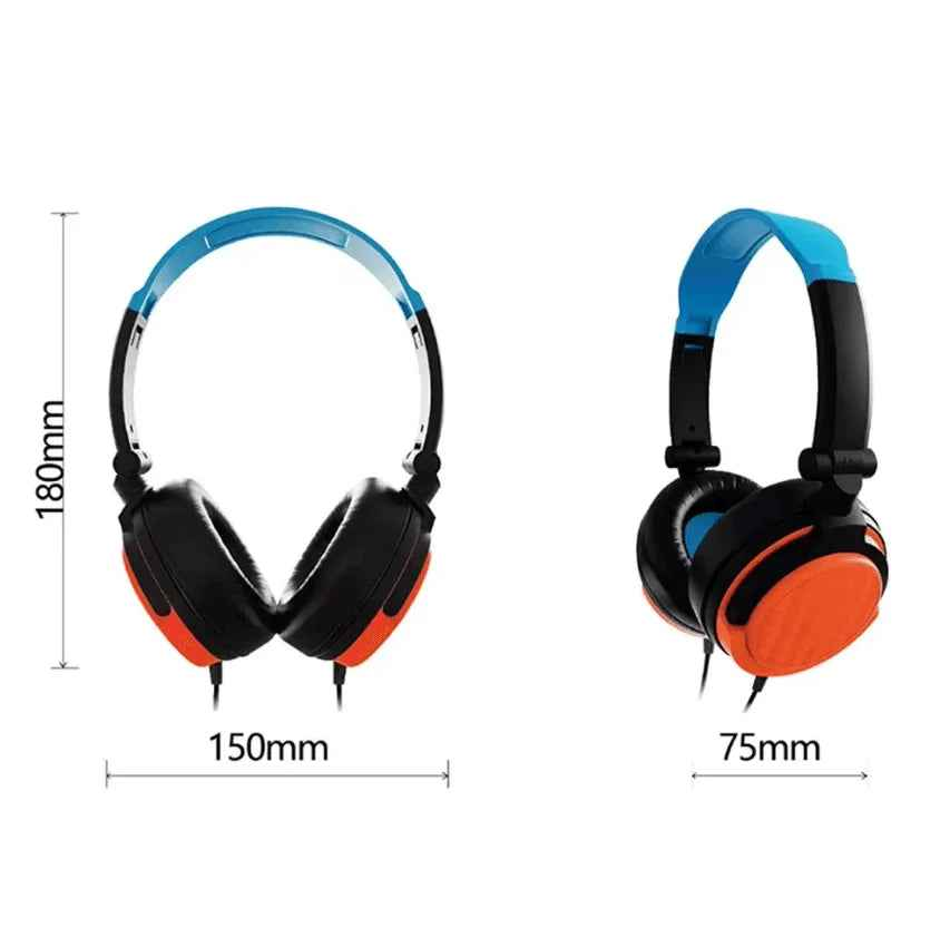 Wired gaming headset by TechPlus with adjustable microphone and volume control, featuring cushioned ear cups for comfort.
