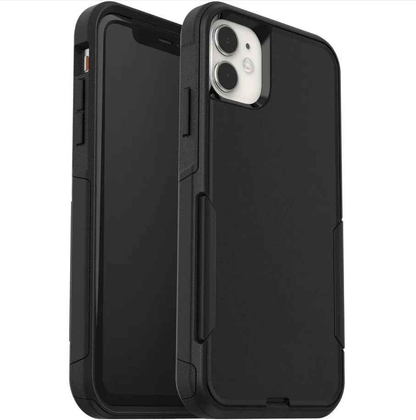 Techplus iPhone 12 dual layer armor hard phone case showing rugged design and precise cutouts for buttons and camera.