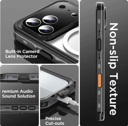 Techplus Redpepper MagSafe waterproof shockproof phone case for iPhone 17 Pro Max, durable and secure protection.