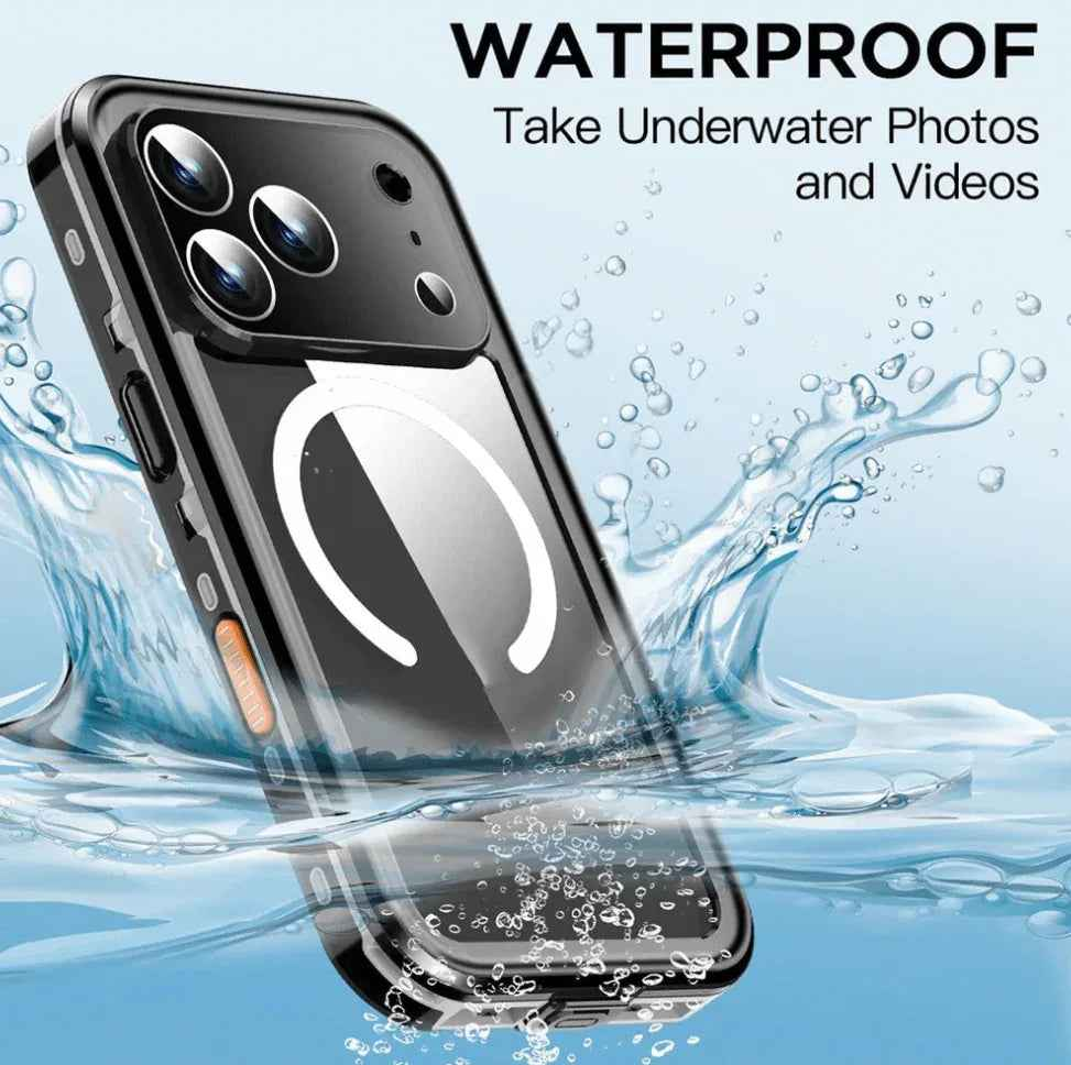 Techplus Redpepper MagSafe waterproof shockproof iPhone 17 Pro Max case, durable mobile phone cover with protective design.