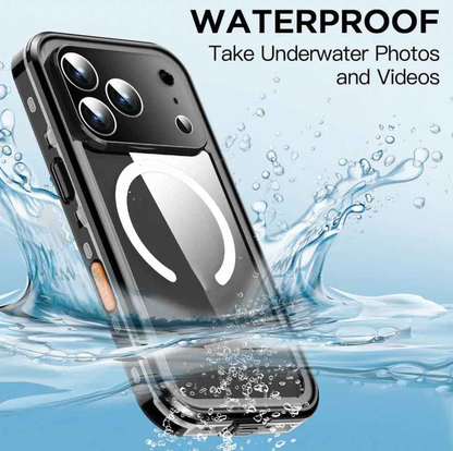 Techplus Redpepper MagSafe waterproof shockproof iPhone 17 Pro Max case, durable mobile phone cover with protective design.
