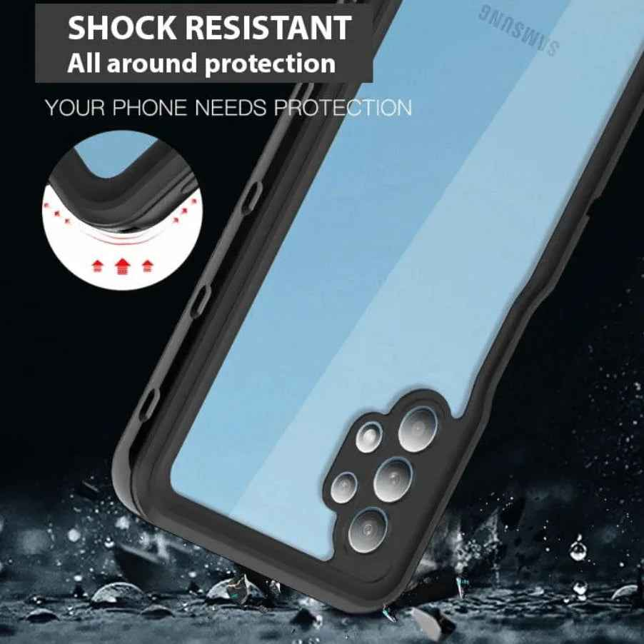 Techplus Samsung Galaxy A32 5G waterproof phone case in red pepper color offering full protection and durability.