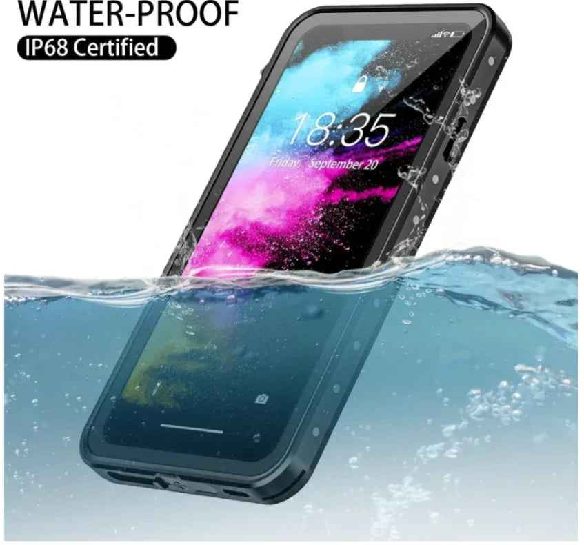 Techplus iPhone XR waterproof case in red pepper color, full protective cover for mobile phones with durable design