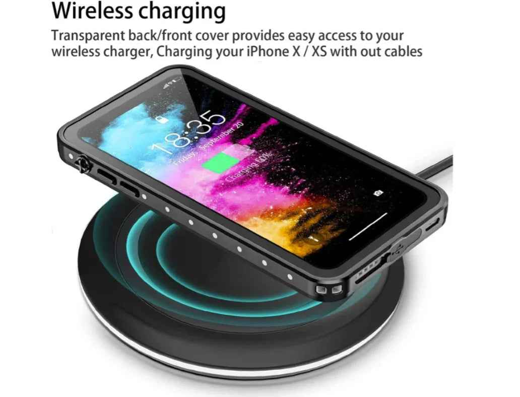 RedPepper waterproof case for iPhone XR by TechPlus, full protective mobile phone cover with rugged red design.