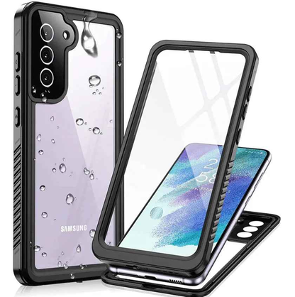 Techplus Redpepper Samsung S22 Plus waterproof shockproof full cover mobile phone case on a phone.