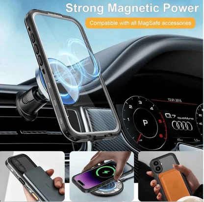 Techplus Redpepper waterproof MagSafe case for iPhone 17, shockproof mobile phone cover with durable protection.
