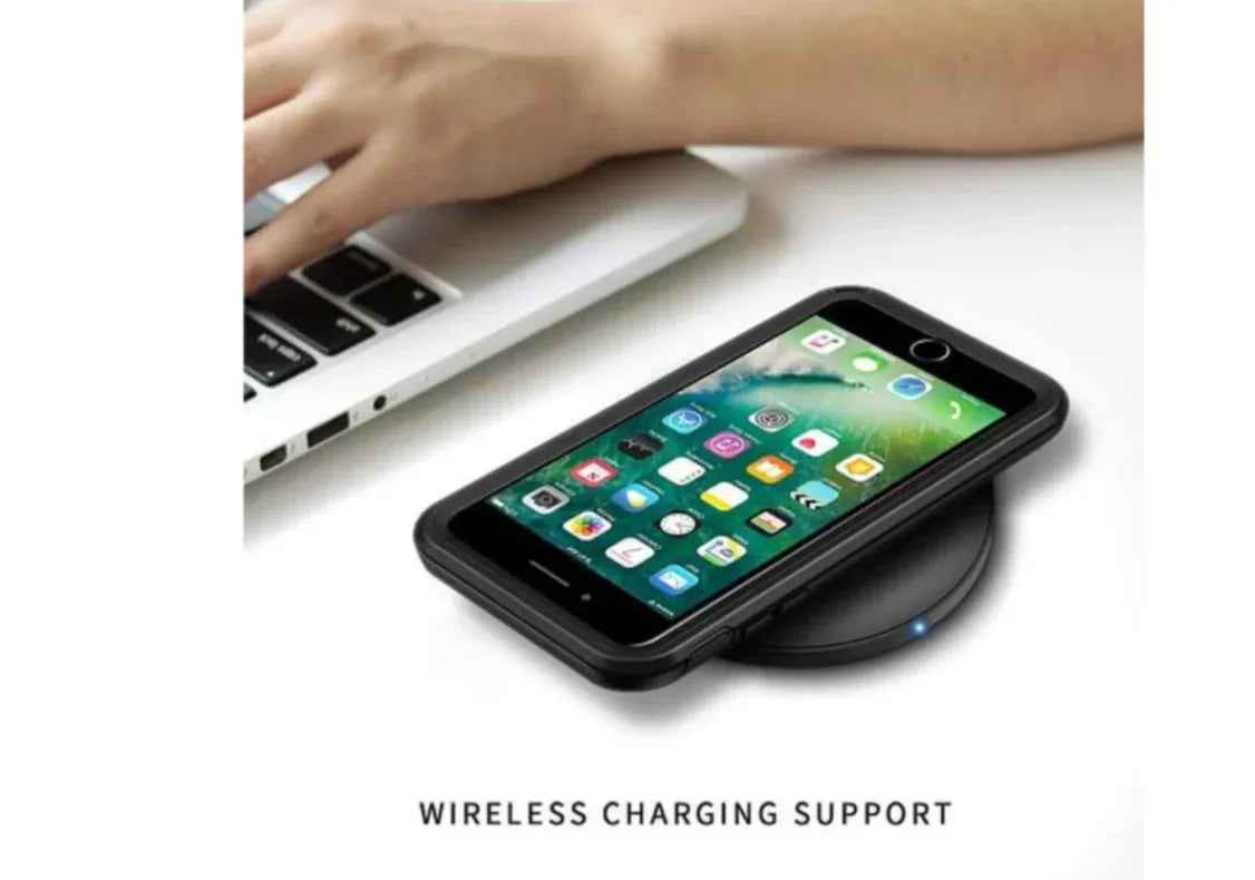 Techplus waterproof and shockproof mobile phone case for iPhone 8 Plus, durable protective cover with clear design.