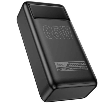 techplus 65W PD+QC portable power bank with LED display, torch light, and 50000mAh capacity for mobile charging.