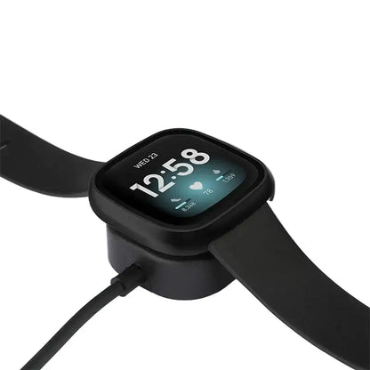 Habicare tempered glass case for Fitbit Sense TWS smartwatch, providing screen protection with a clear, durable design.
