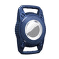 Black waterproof Apple Air Tag holder for straps, designed to protect and secure your Air Tag during outdoor activities.