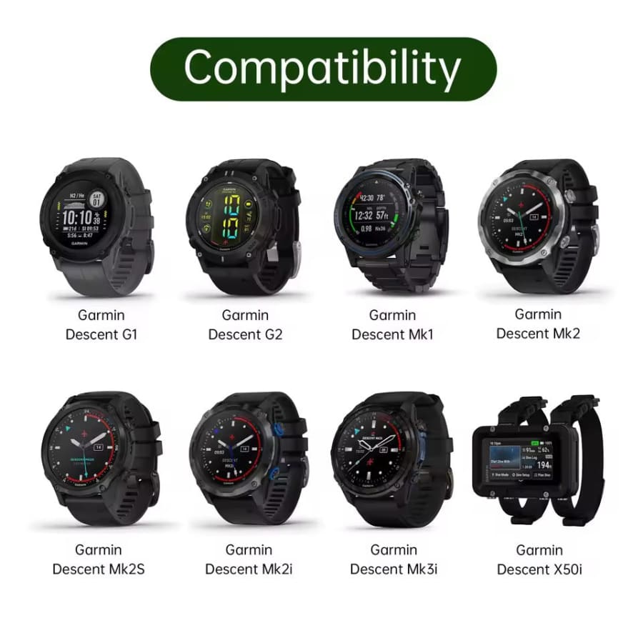 Garmin Descent watch series charger from That Watch Shop, compatible charging cable for Garmin dive watches.