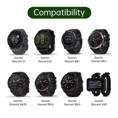 Garmin Descent watch series charger from That Watch Shop, compatible charging cable for Garmin dive watches.