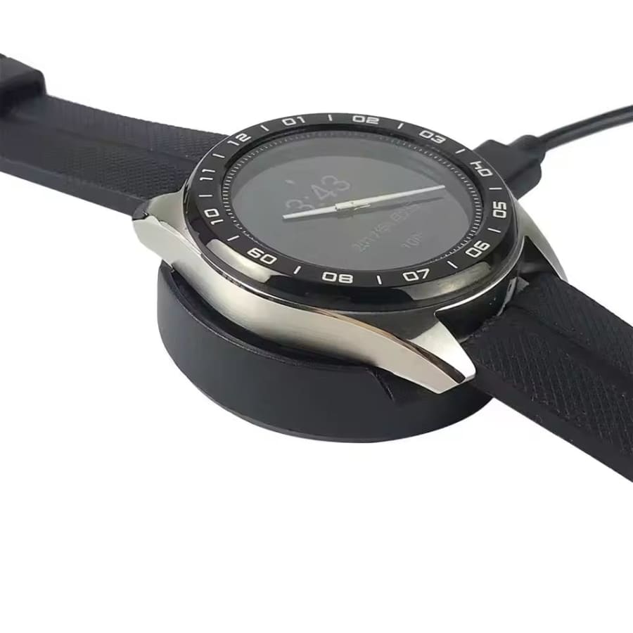 Black 1m LG W7 (W315) SmartWatch charger cable by That Watch Shop, USB-C to Micro USB for easy charging.