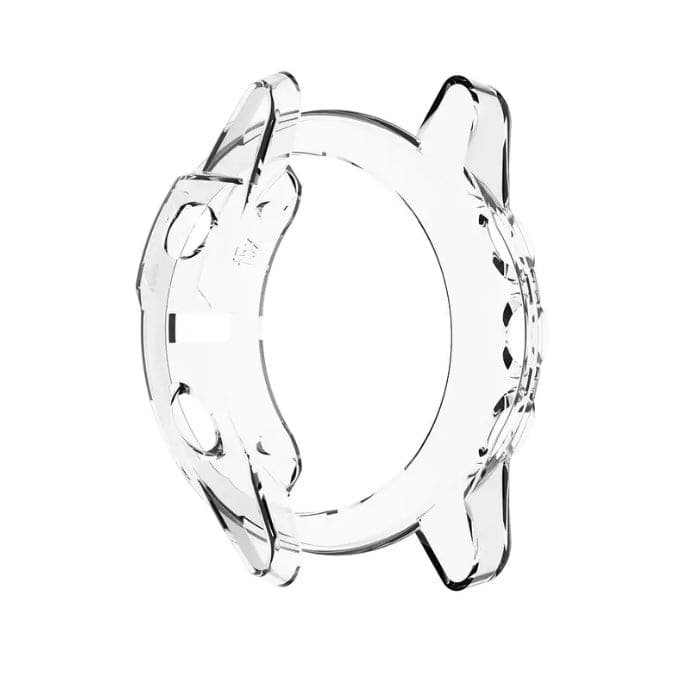 Clear protective watch case for Garmin fenix 5 series, designed to shield the watch with transparent coverage.