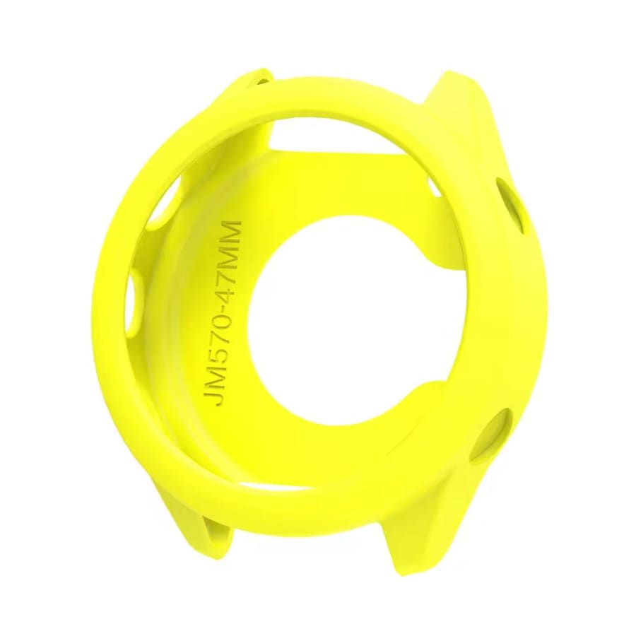 Yellow protective watch case for Garmin Forerunner 570 47mm, designed to safeguard the fitness watch from scratches and impacts.