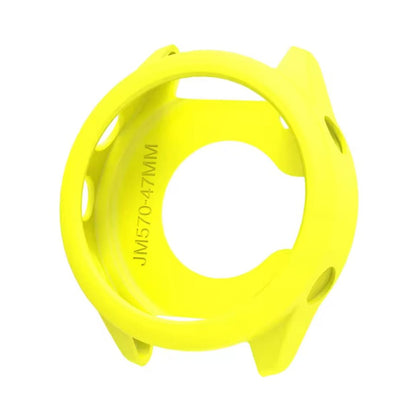 Yellow protective watch case for Garmin Forerunner 570 47mm, designed to safeguard the fitness watch from scratches and impacts.