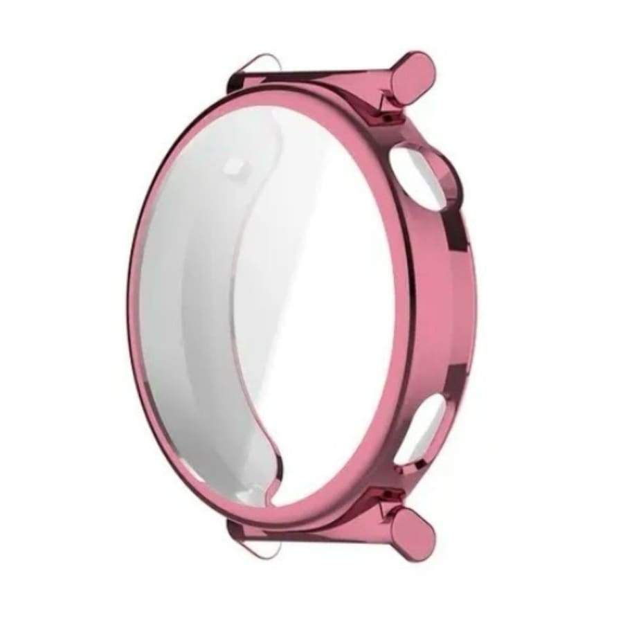 Pink protective watch case for Huawei GT5 46mm, designed to safeguard the smartwatch from scratches and impacts.