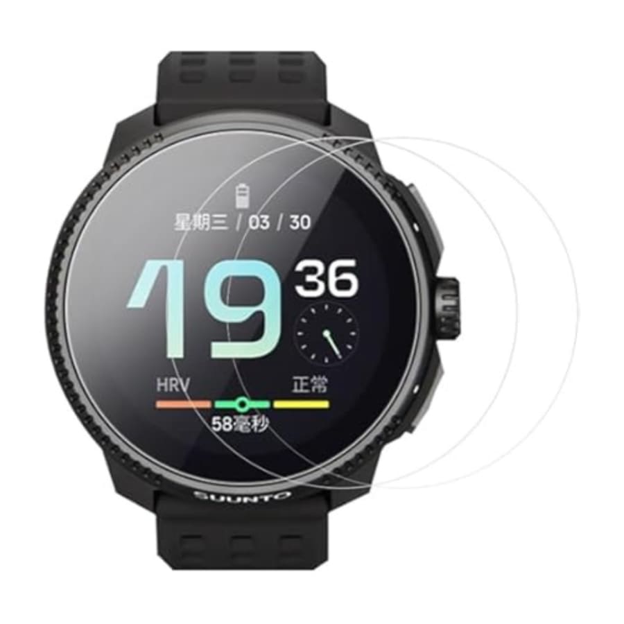 Clear screen protector for Suunto Race 2023 watch case, designed to protect the watch display from scratches and damage.