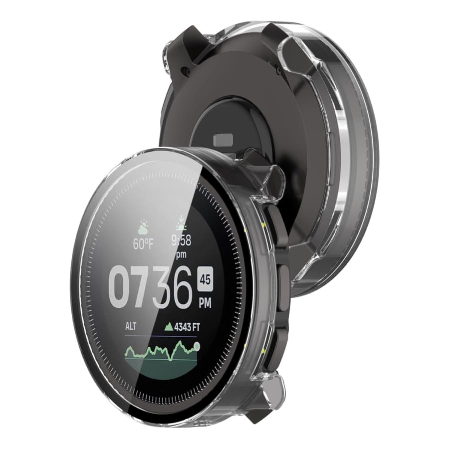 Clear protective watch case for Suunto Vertical 2023, made by That Watch Shop, showing the transparent design on a watch.