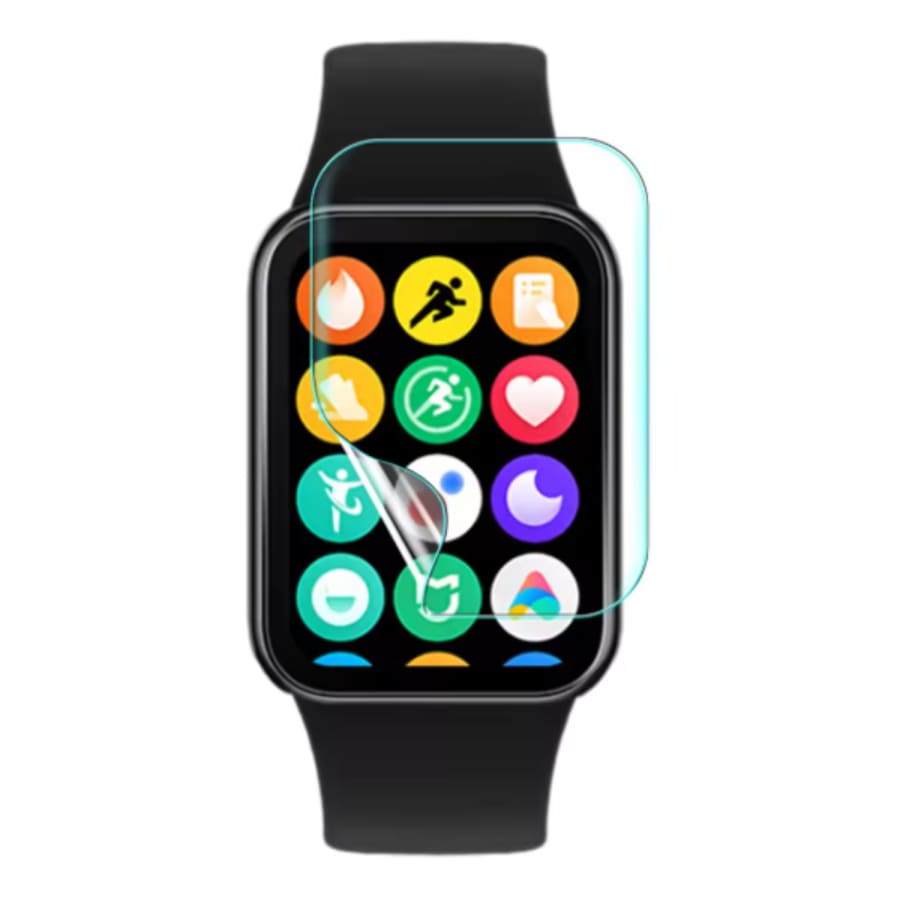 Hydrogel screen protector for Xiaomi Smart Band 8 Pro, pack of 6, designed to protect the watch display from scratches and impacts.
