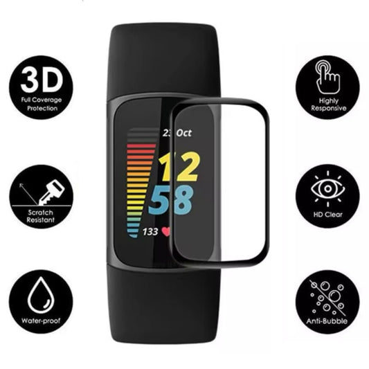 Watch screen protector for Fitbit Charge 3 and 4, protective clear film by That Watch Shop.