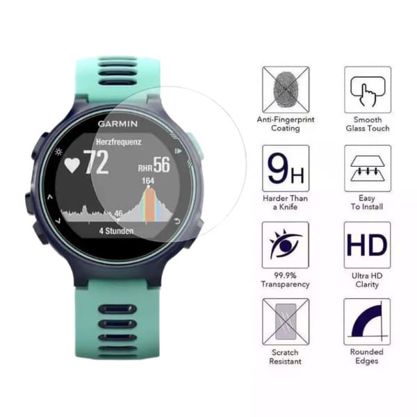Garmin Forerunner 735/735XT watch screen protector by That Watch Shop protecting the display from scratches and damage.