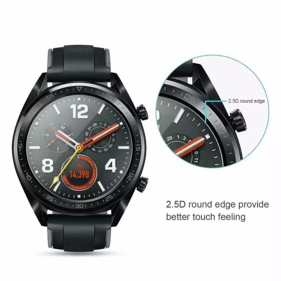 Huawei GT 2 46mm watch screen protector from That Watch Shop showing clear protective film over smartwatch display