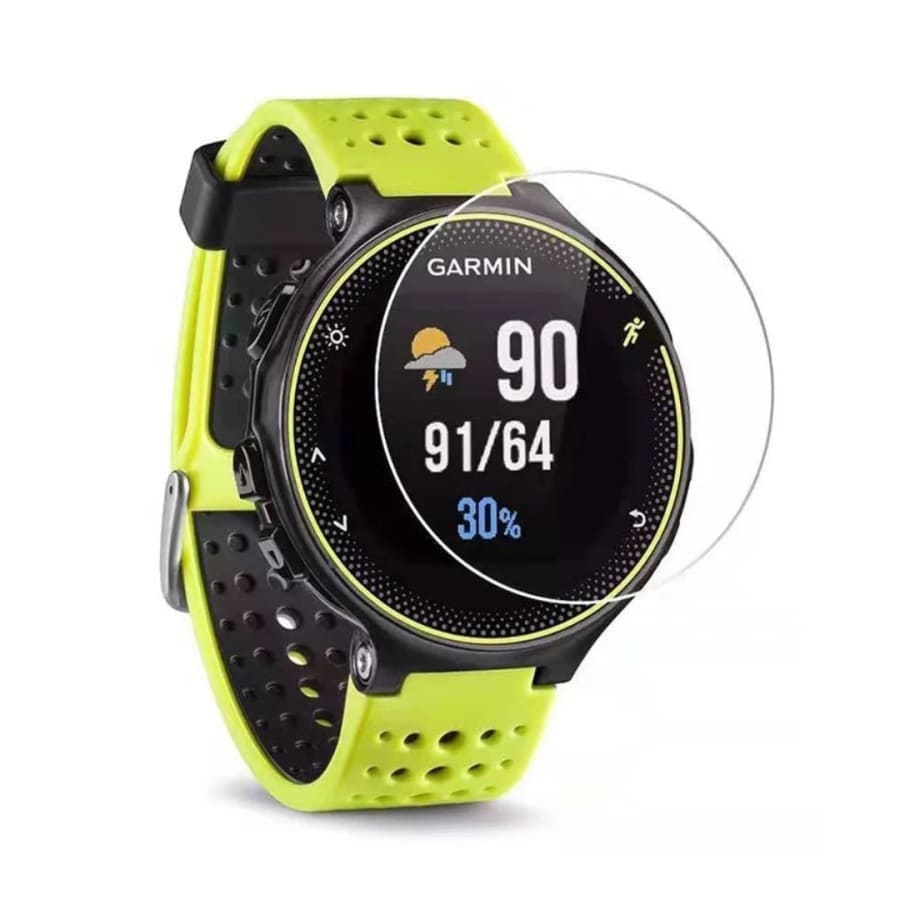 Pack of two Garmin 245 watch screen protectors from That Watch Shop, clear and protective for smartwatch screens.