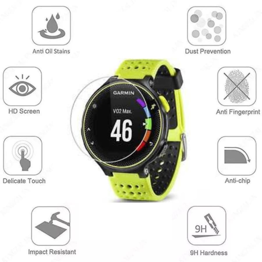 Garmin Forerunner 230 series watch screen protector, clear and protective accessory for Garmin running watch.