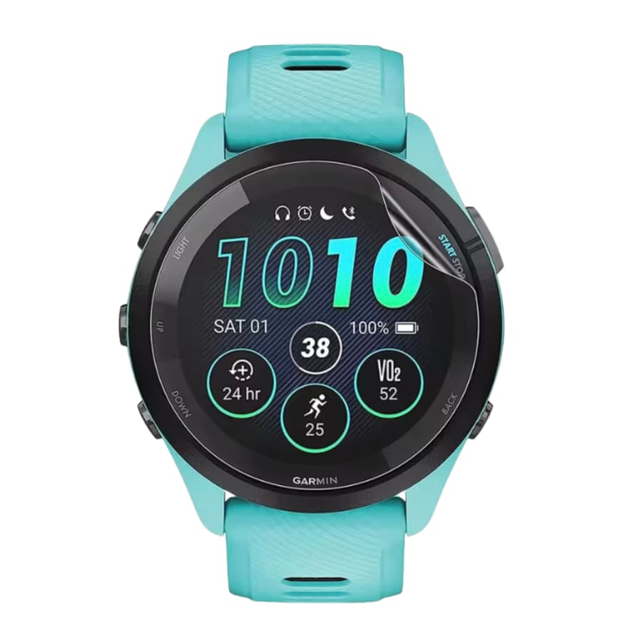 Hydrogel screen protectors for Garmin Forerunner 570 watch, pack of 6, protecting the 47mm display with clear, flexible coverage.