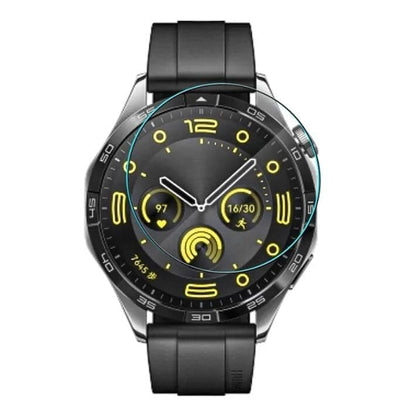 Hydrogel screen protectors for Huawei GT4 46mm smartwatch, pack of 6, showing clear, flexible protective layers on smartwatch screen.