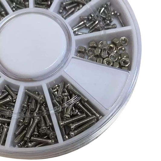 Set of 240 watch and sunglasses repair screws with watch tools from That Watch Shop for electronics and accessory maintenance.