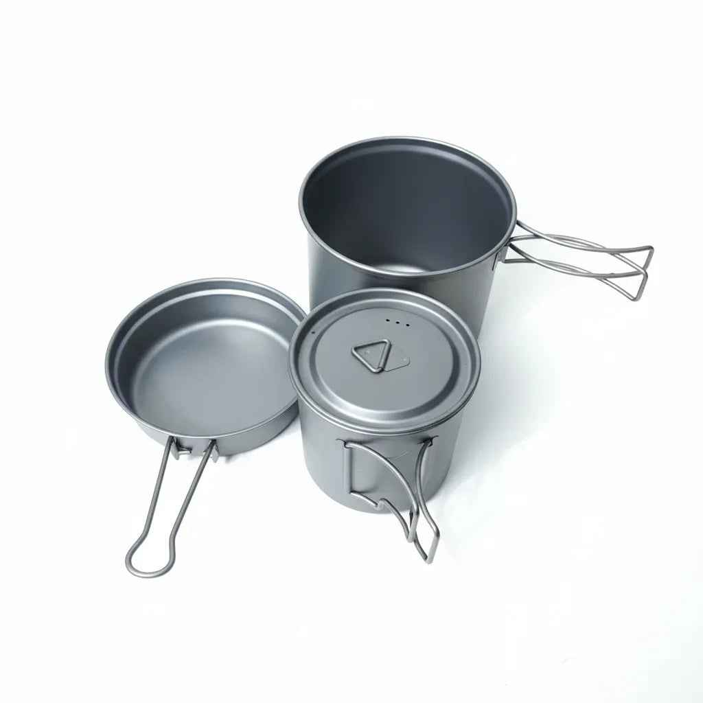Titanium Camping Cookware Set - Ultralight Pot & Pan | Premium Backpacking Gear