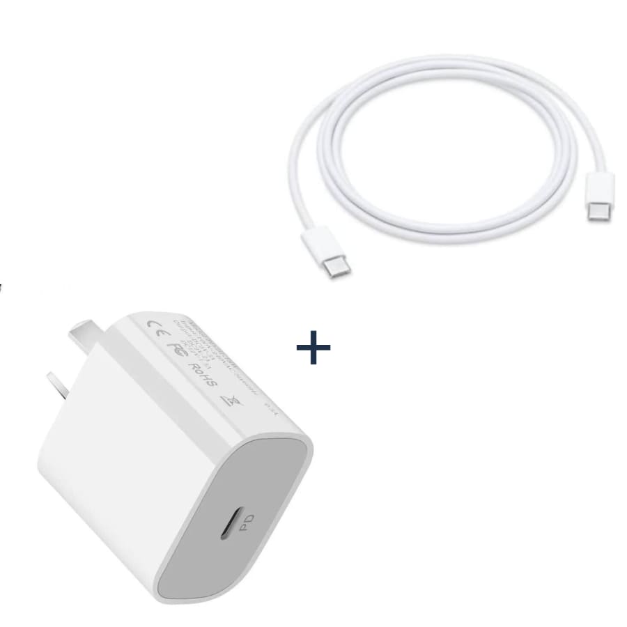 Type C to Type C Charger Cable (1m) & Wall Plug (NZ/AUS) 9eight5
