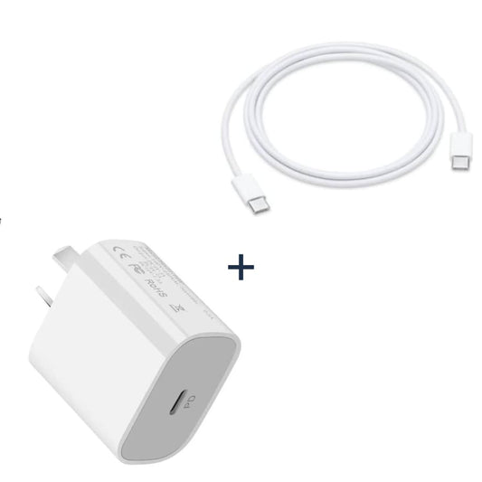 Type C to Type C Charger Cable (1m) & Wall Plug (NZ/AUS) 9eight5