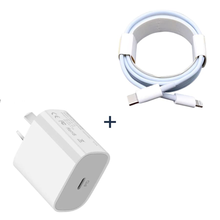 Type-C to lightning cable (1m) & Wall Plug (NZ / AUS) 9eight5